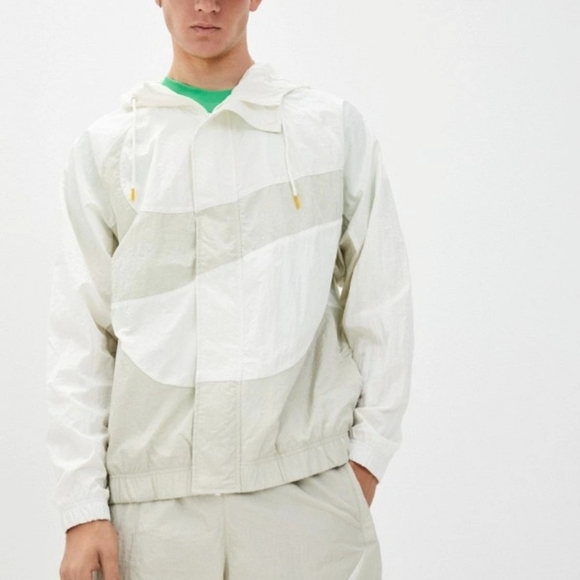 NWT Nike Sportswear Big Swoosh Men's Woven Lined Jacket XL Sail